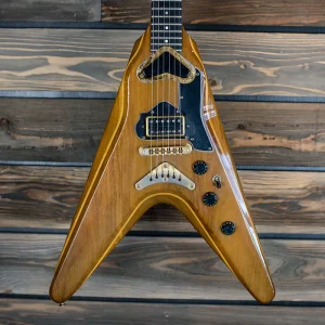 gibson 1980 v2 7lbs 9oz natural walnut w period gibson humbucker & original case