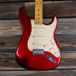 fender 2006 eric johnson strat candy apple red w original case