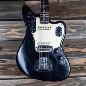 fender 1964 jaguar black re fin w original case