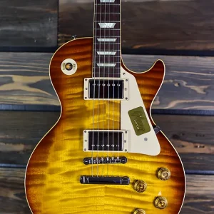 2014 gibson les paul '59 re issue made to measure iced tea burst w ohsc & coa