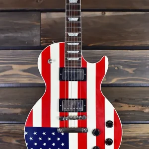 2003 gibson custom shop lp flag stars and stripes w coa and original case