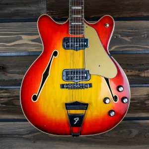 fender 1966 coronado 12 string flame maple neck w hard case