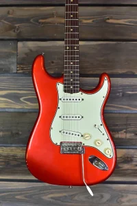 1960 Fender Stratocaster Slab Board Candy Apple Red Refin